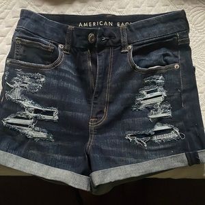 American Eagle Ripped Next Level Stretch Jean Shorts